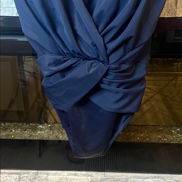 Miraclesuit Blue One Swimsuit with sheer on neckline and sides size  14 - Picture 7 of 10